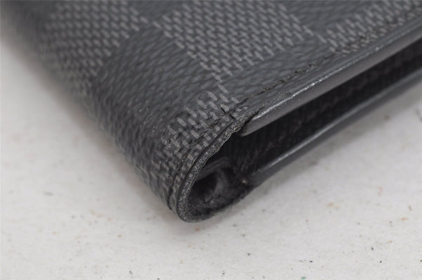 Authentic Louis Vuitton Damier Graphite Portefeuille Smart N64021 Wallet 7806J