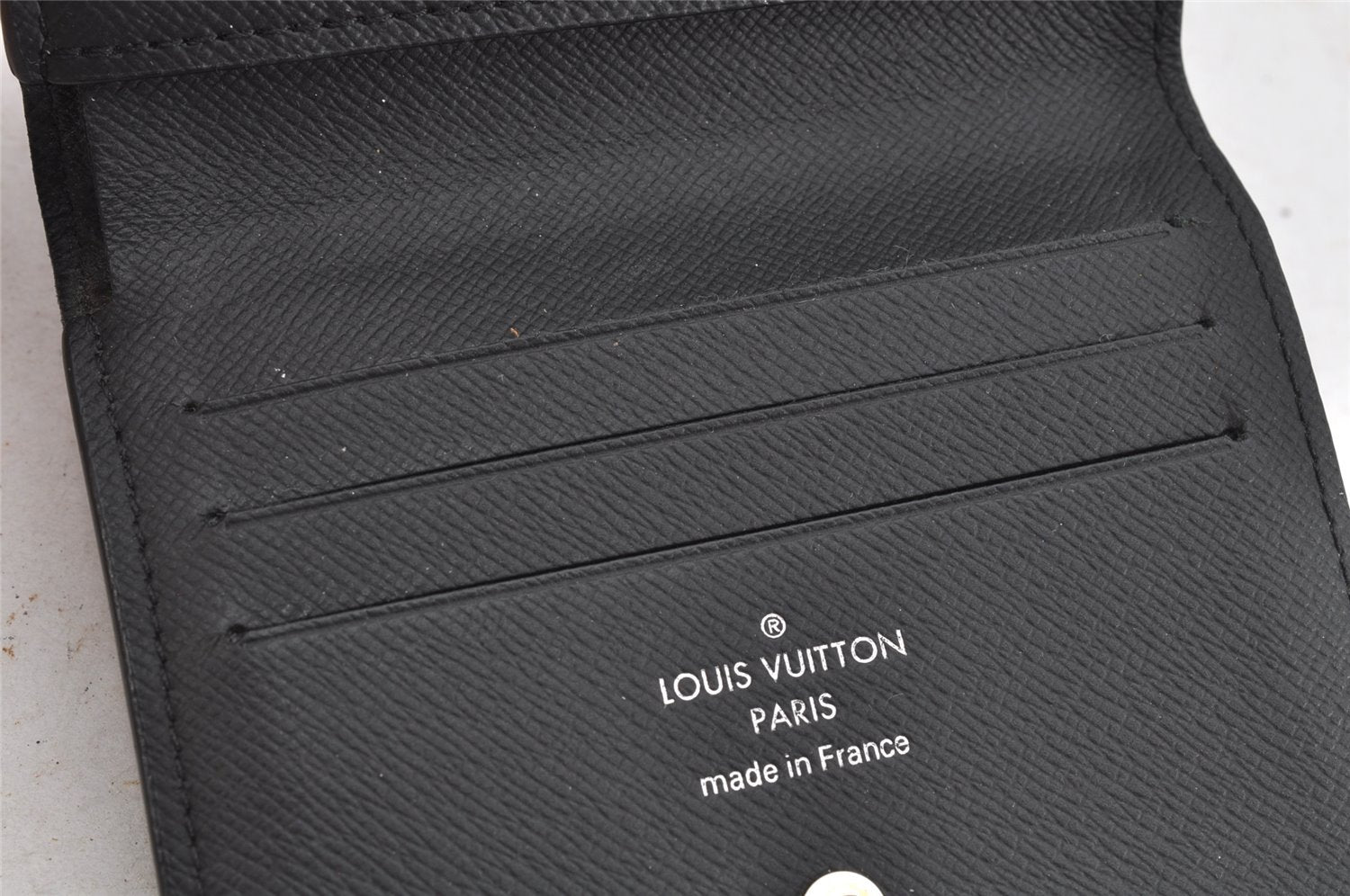 Authentic Louis Vuitton Damier Graphite Portefeuille Smart N64021 Wallet 7806J