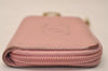 Authentic CHANEL Calf Skin Vintage Coin Purse Wallet CoCo Mark Pink 7807J