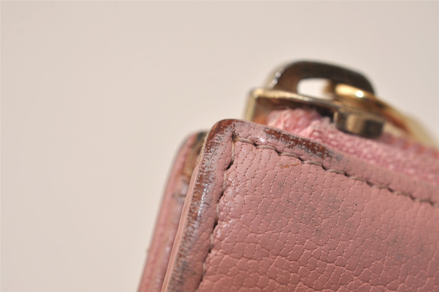 Authentic CHANEL Calf Skin Vintage Coin Purse Wallet CoCo Mark Pink 7807J