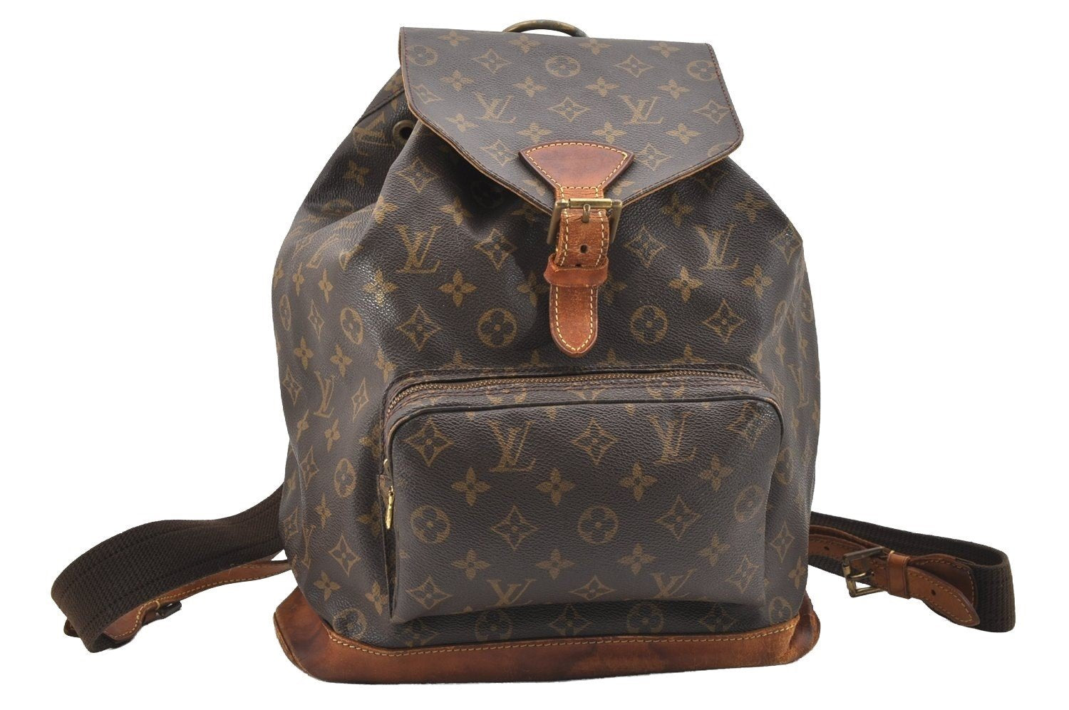 Authentic Louis Vuitton Monogram Montsouris GM Backpack M51135 LV Junk 7808I