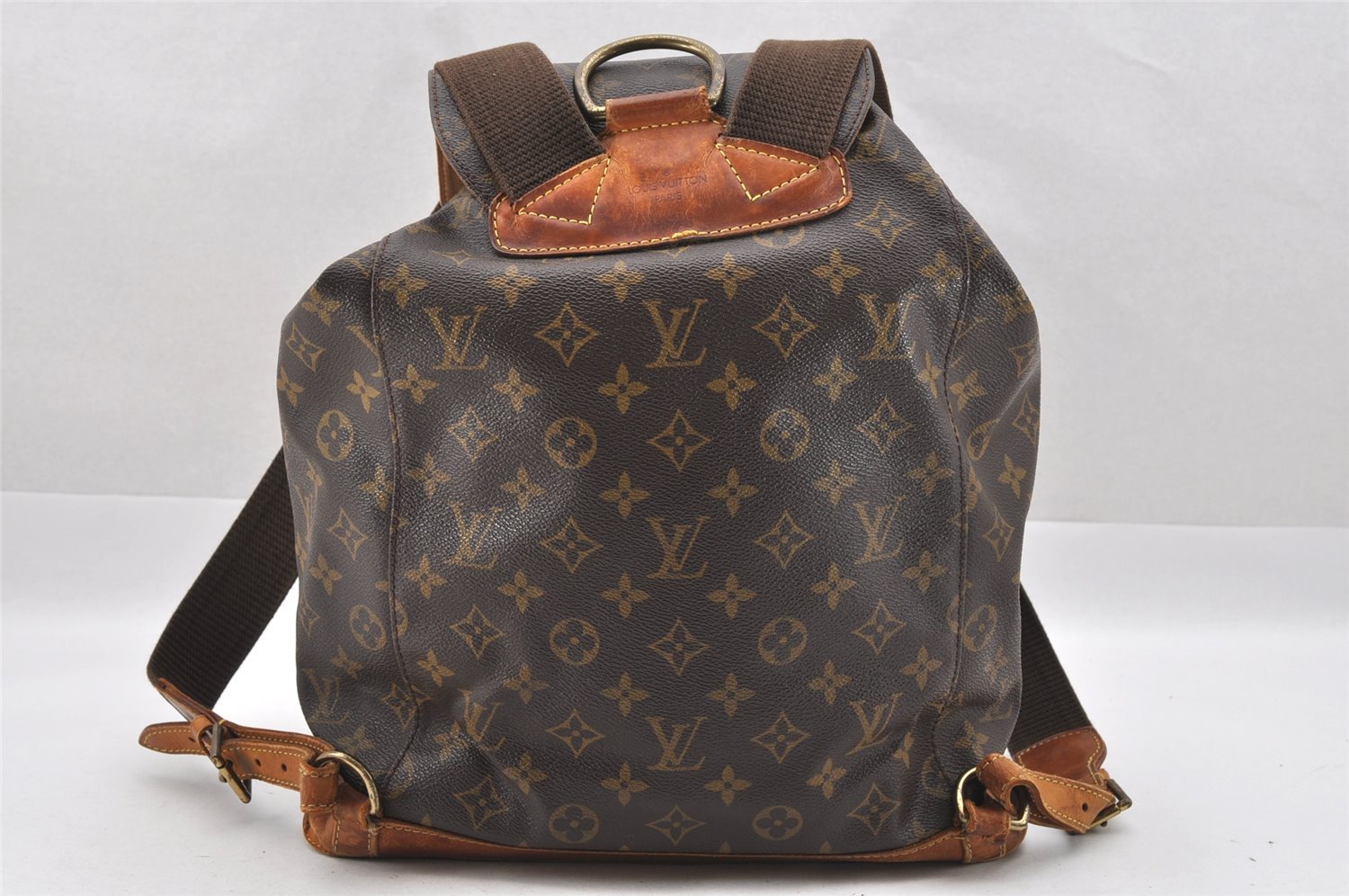 Authentic Louis Vuitton Monogram Montsouris GM Backpack M51135 LV Junk 7808I