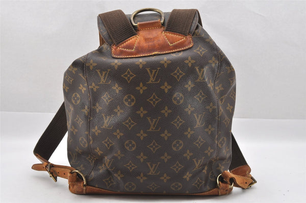 Authentic Louis Vuitton Monogram Montsouris GM Backpack M51135 LV Junk 7808I