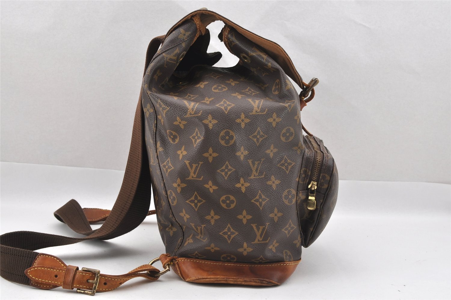 Authentic Louis Vuitton Monogram Montsouris GM Backpack M51135 LV Junk 7808I