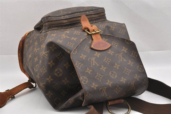 Authentic Louis Vuitton Monogram Montsouris GM Backpack M51135 LV Junk 7808I