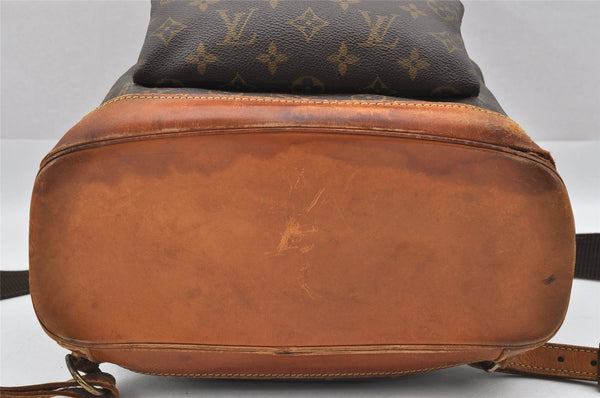 Authentic Louis Vuitton Monogram Montsouris GM Backpack M51135 LV Junk 7808I