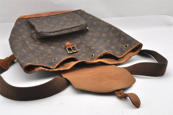 Authentic Louis Vuitton Monogram Montsouris GM Backpack M51135 LV Junk 7808I