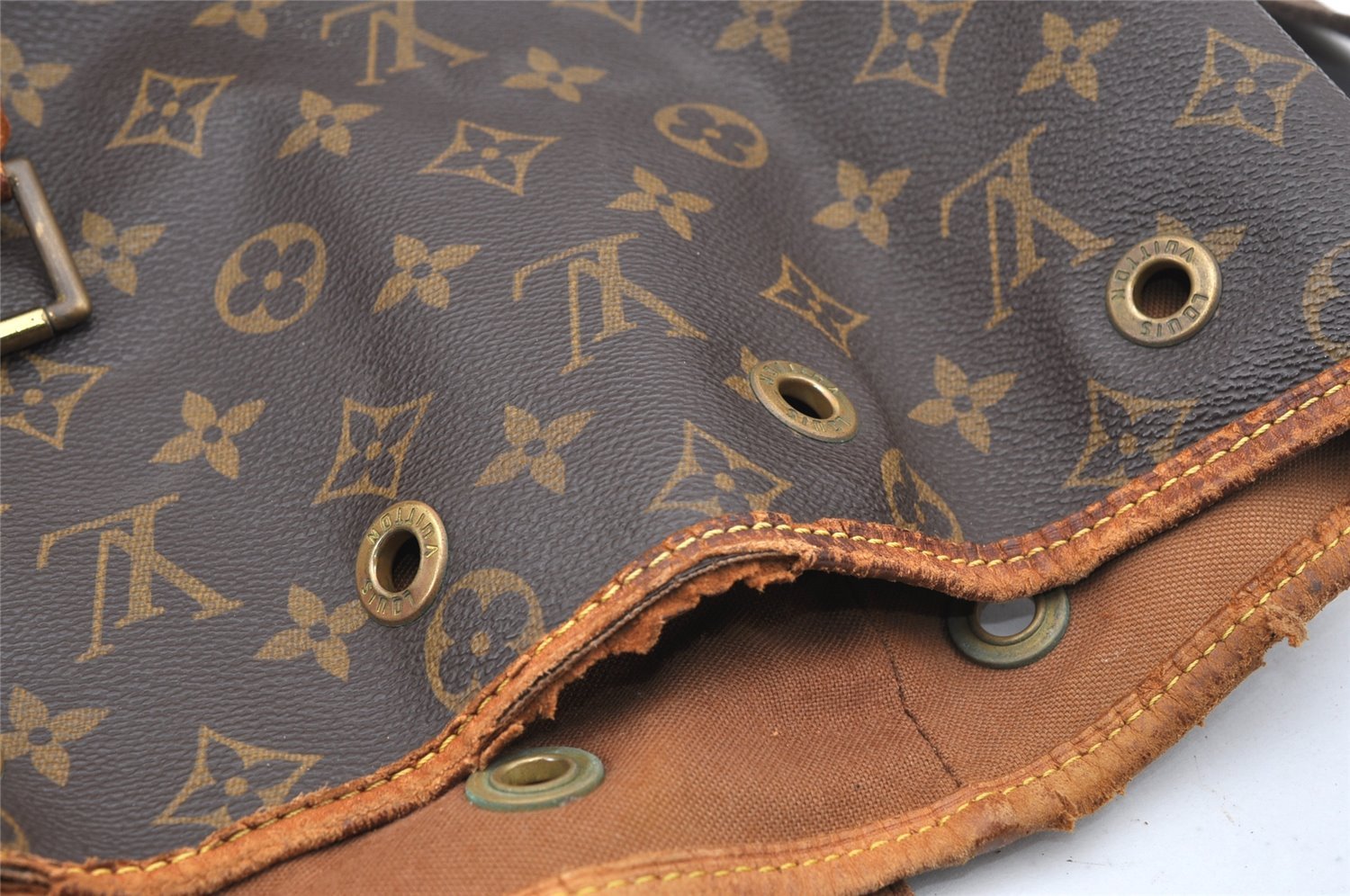 Authentic Louis Vuitton Monogram Montsouris GM Backpack M51135 LV Junk 7808I