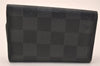 Authentic Louis Vuitton Damier Graphite Multicles 6 Key Case M62662 LV 7808J