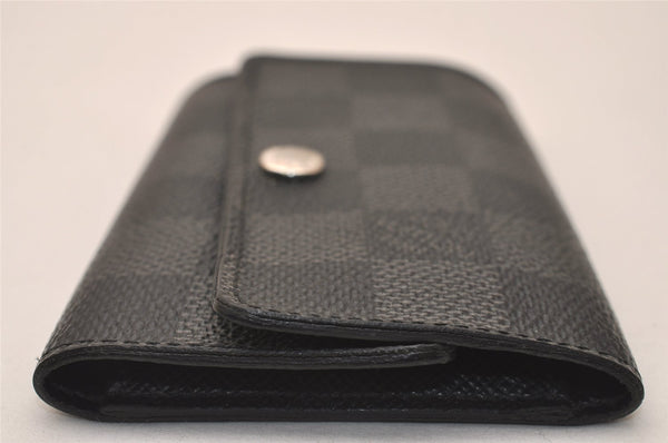 Authentic Louis Vuitton Damier Graphite Multicles 6 Key Case M62662 LV 7808J