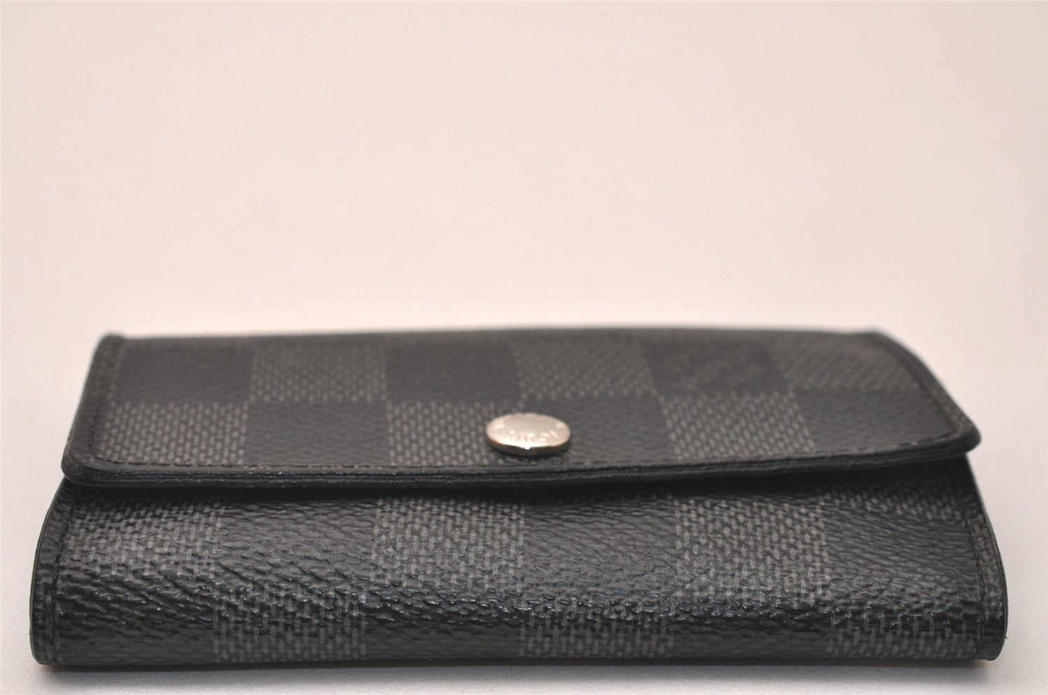 Authentic Louis Vuitton Damier Graphite Multicles 6 Key Case M62662 LV 7808J