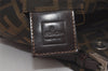 Authentic FENDI Vintage Zucca Shoulder Tote Bag Purse Nylon Leather Brown 7809I