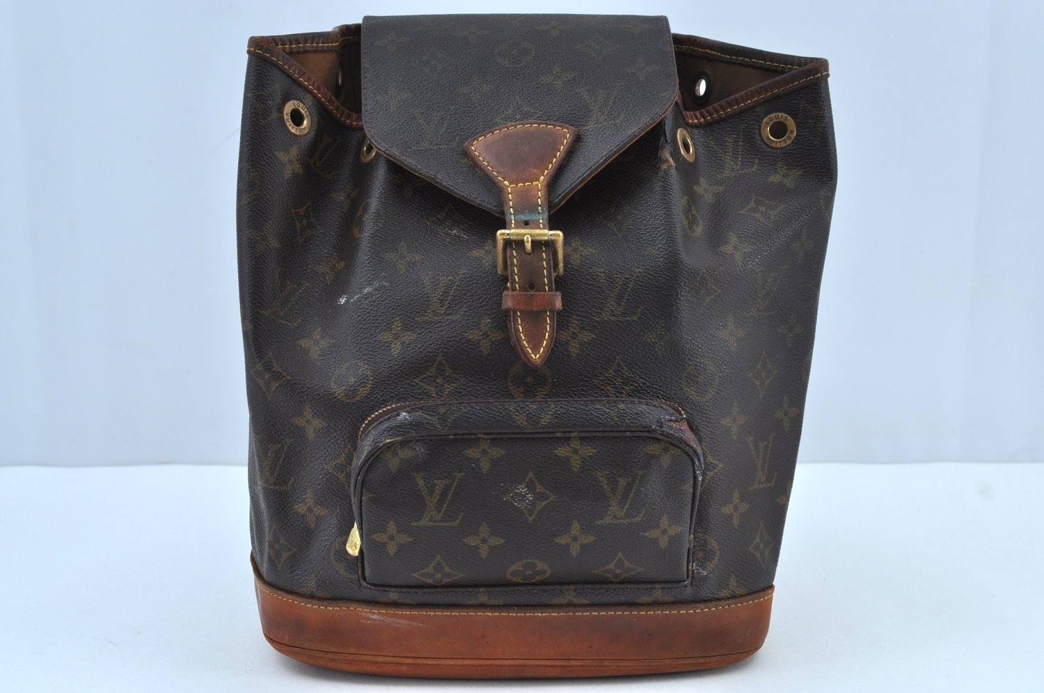 Authentic Louis Vuitton Monogram Montsouris MM Backpack M51136 LV 7810H