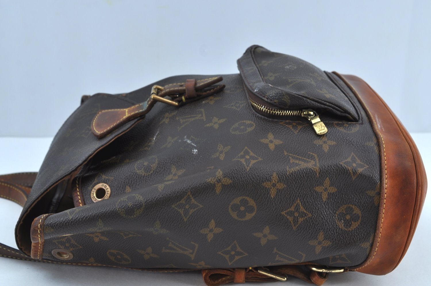Authentic Louis Vuitton Monogram Montsouris MM Backpack M51136 LV 7810H