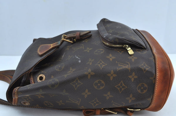 Authentic Louis Vuitton Monogram Montsouris MM Backpack M51136 LV 7810H