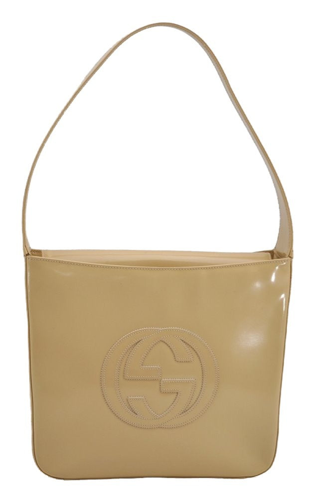 Authentic GUCCI SOHO Vintage Shoulder Bag Purse Enamel White Junk 7810I