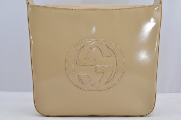 Authentic GUCCI SOHO Vintage Shoulder Bag Purse Enamel White Junk 7810I