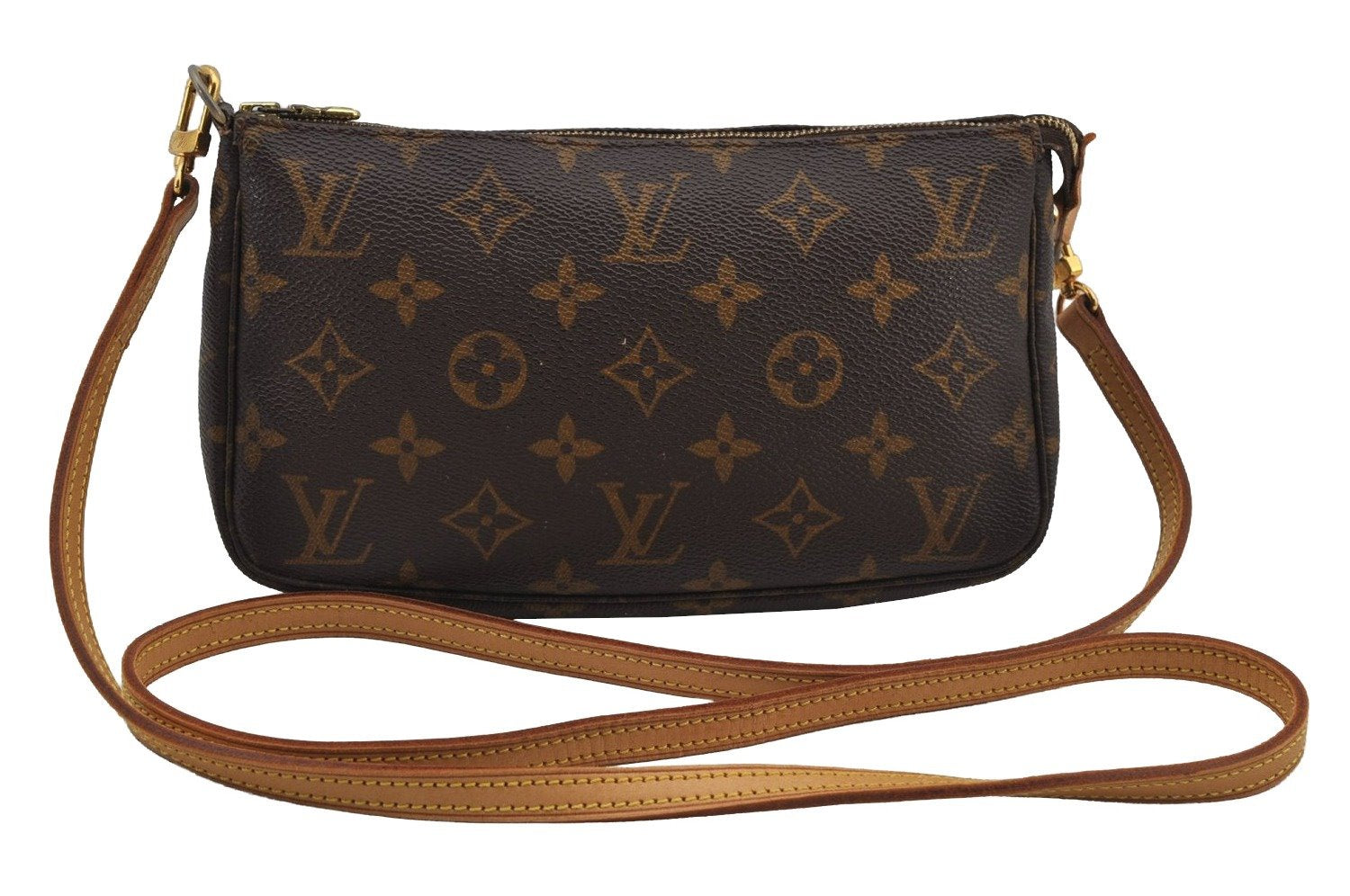 Authentic Louis Vuitton Monogram Pochette Accessoires Shoulder Cross Pouch 7810J