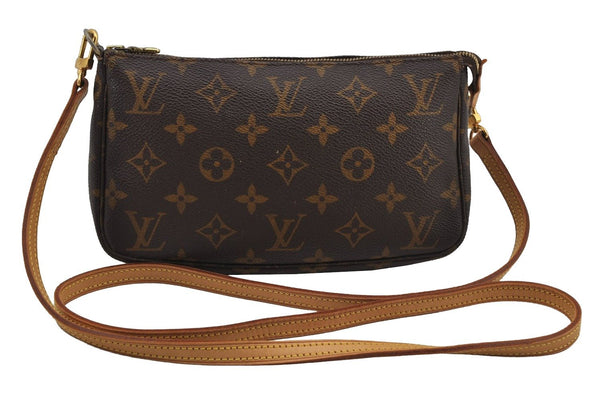 Authentic Louis Vuitton Monogram Pochette Accessoires Shoulder Cross Pouch 7810J