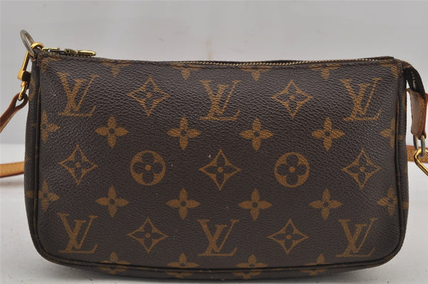 Authentic Louis Vuitton Monogram Pochette Accessoires Shoulder Cross Pouch 7810J
