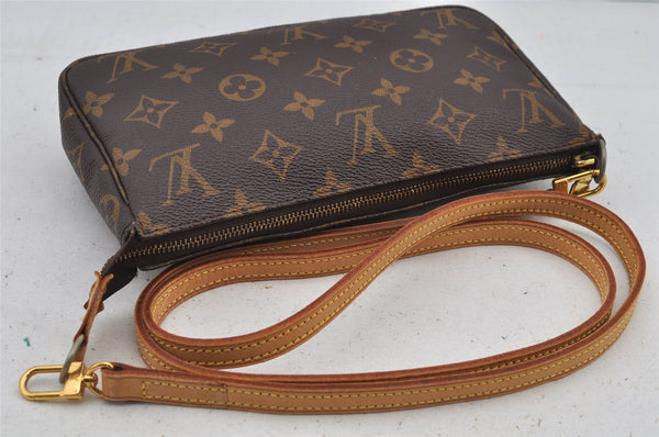 Authentic Louis Vuitton Monogram Pochette Accessoires Shoulder Cross Pouch 7810J