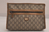 Authentic GUCCI GG Plus Clutch Hand Bag Purse PVC Leather Brown Junk 7810M