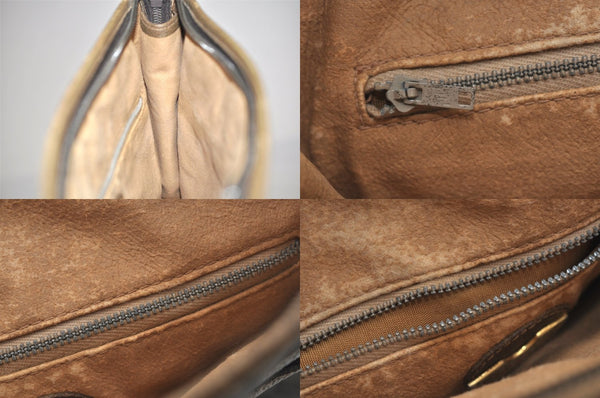 Authentic GUCCI GG Plus Clutch Hand Bag Purse PVC Leather Brown Junk 7810M