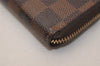 Authentic Louis Vuitton Damier Portefeuille Clemence Wallet Red N60534 LV 7811J