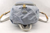 Authentic PRADA Vela Nylon Tessuto Enamel Backpack B4650 Light Blue 7812I