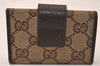 Authentic GUCCI 6 Hooks Key Case Holder GG Canvas Leather 118101 Brown 7814J