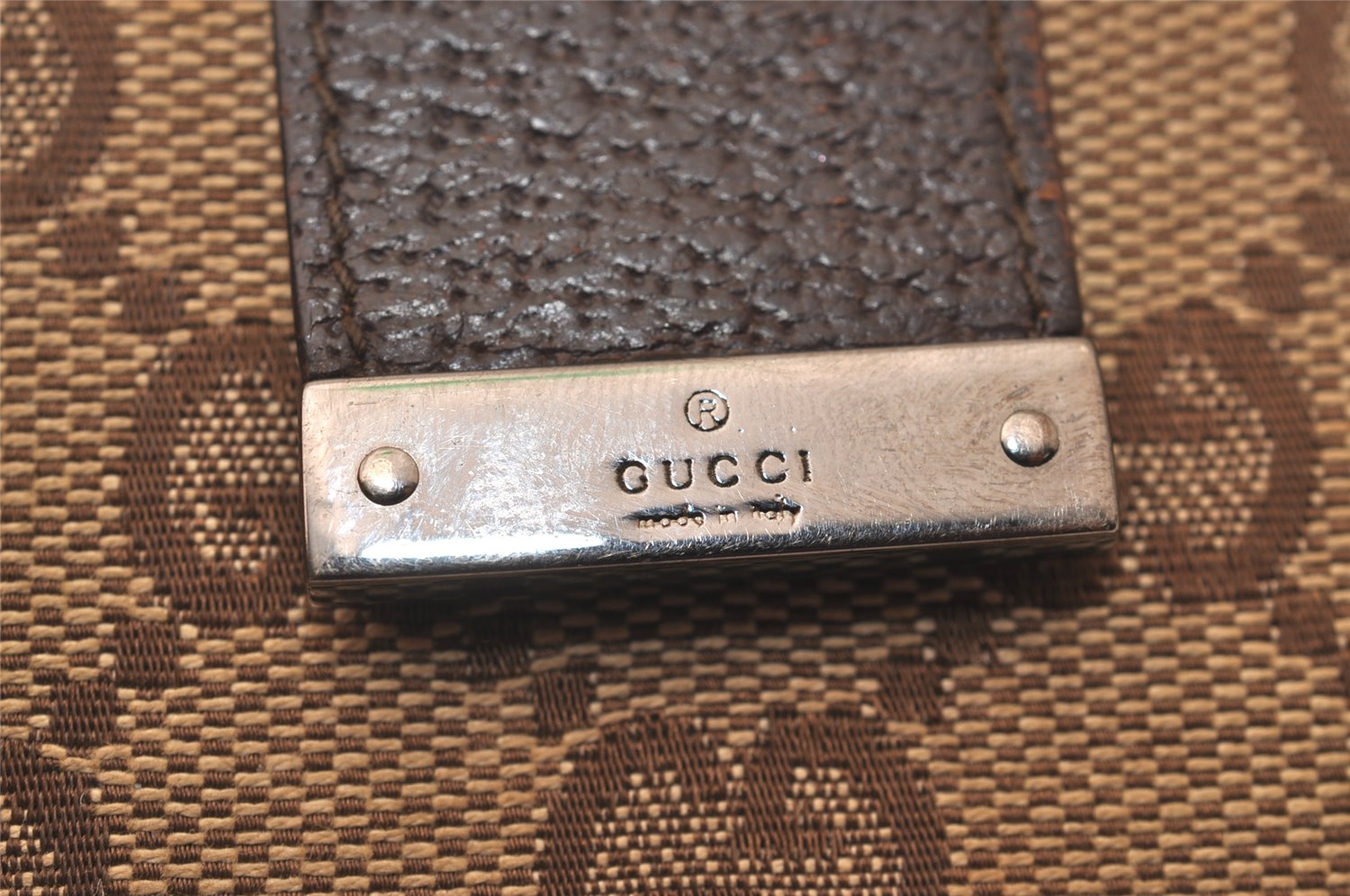 Authentic GUCCI 6 Hooks Key Case Holder GG Canvas Leather 118101 Brown 7814J