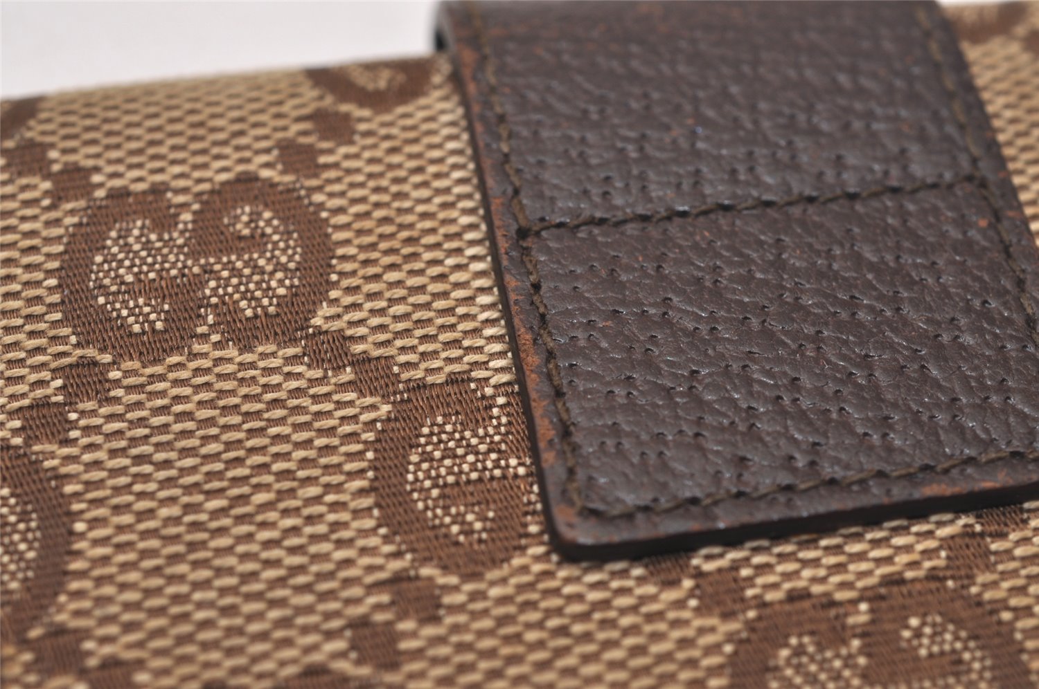 Authentic GUCCI 6 Hooks Key Case Holder GG Canvas Leather 118101 Brown 7814J