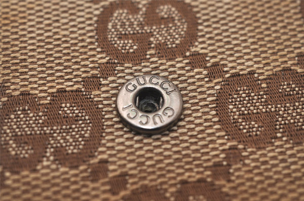Authentic GUCCI 6 Hooks Key Case Holder GG Canvas Leather 118101 Brown 7814J