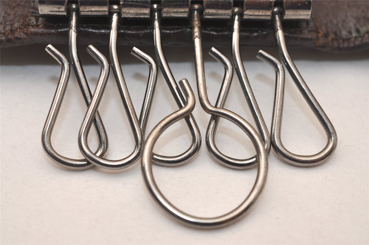 Authentic GUCCI 6 Hooks Key Case Holder GG Canvas Leather 118101 Brown 7814J