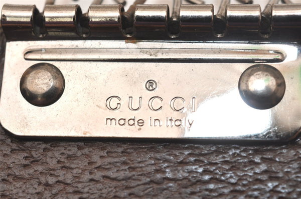 Authentic GUCCI 6 Hooks Key Case Holder GG Canvas Leather 118101 Brown 7814J