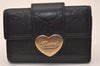 Authentic GUCCI Guccissima Heart 6 Key Case Holder GG Leather 203551 Black 7816J