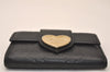 Authentic GUCCI Guccissima Heart 6 Key Case Holder GG Leather 203551 Black 7816J