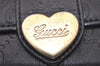 Authentic GUCCI Guccissima Heart 6 Key Case Holder GG Leather 203551 Black 7816J