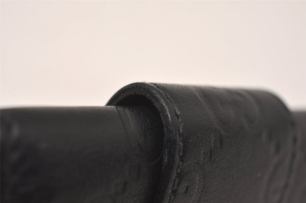 Authentic GUCCI Guccissima Heart 6 Key Case Holder GG Leather 203551 Black 7816J