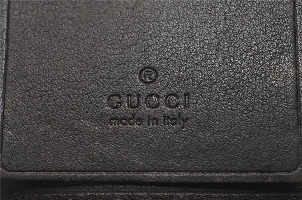 Authentic GUCCI Guccissima Heart 6 Key Case Holder GG Leather 203551 Black 7816J
