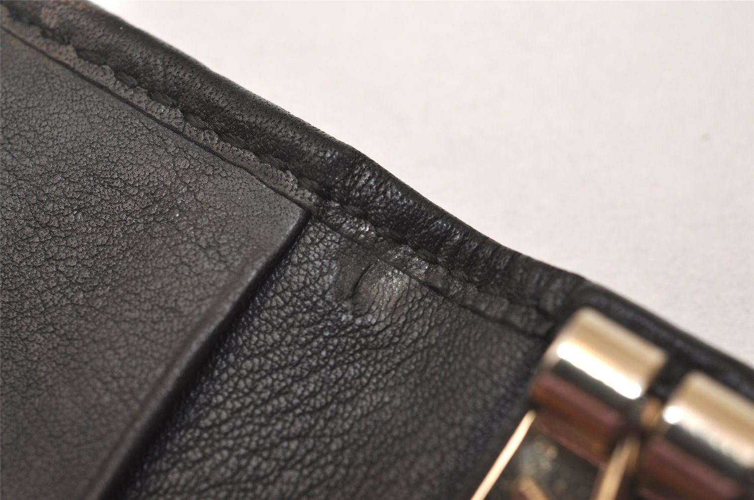 Authentic GUCCI Guccissima Heart 6 Key Case Holder GG Leather 203551 Black 7816J