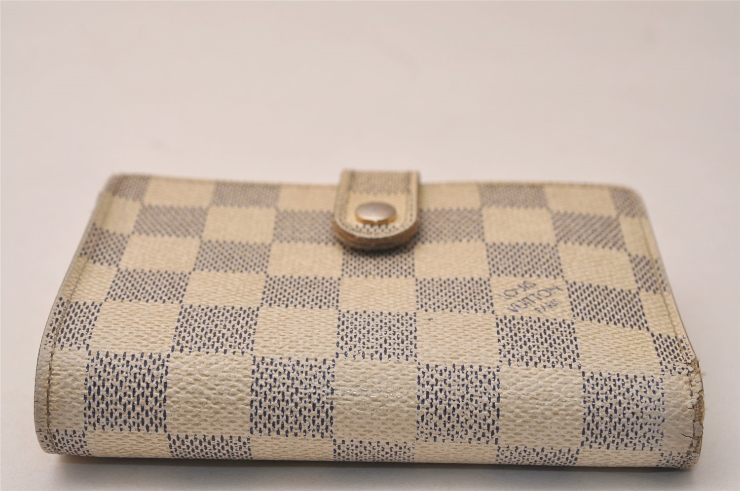 Authentic Louis Vuitton Damier Azur Portefeuille Viennois Wallet N61676 LV 7818J