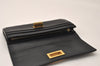 Authentic FENDI Peeka Boo Long Wallet Purse Leather Black 7819J