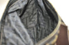 Authentic FENDI Zucca Clutch Hand Bag Purse Nylon Leather Brown Black 7820I