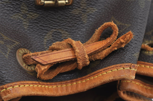 Authentic Louis Vuitton Monogram Montsouris PM Backpack M51137 LV 7821I