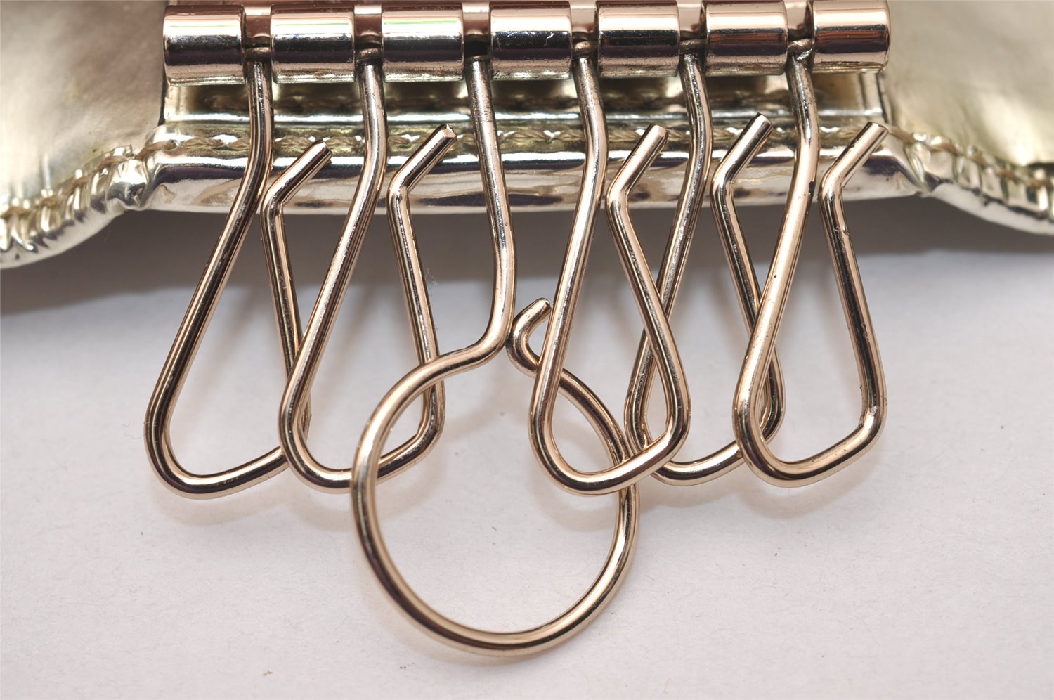 Authentic GUCCI Abbey 6 Hooks Key Case Holder GG Canvas Leather Silver 7821J