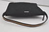 Authentic GUCCI Sherry Line Hand Bag Pouch GG Canvas Leather 141809 Black 7822I