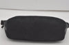Authentic GUCCI Sherry Line Hand Bag Pouch GG Canvas Leather 141809 Black 7822I