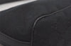 Authentic GUCCI Sherry Line Hand Bag Pouch GG Canvas Leather 141809 Black 7822I