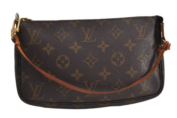 Authentic Louis Vuitton Monogram Pochette Accessoires Pouch M51980 LV 7822J